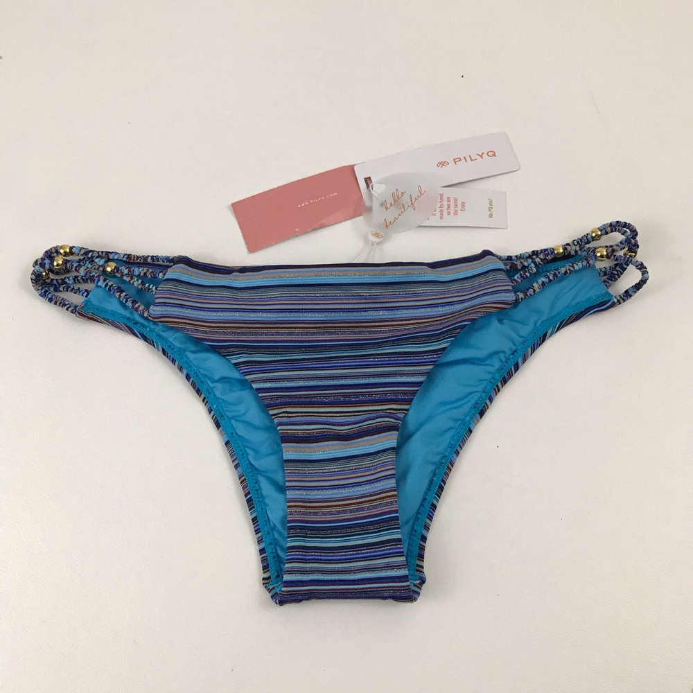 PilyQ Tahiti Braided Bikini Bottoms. L21 - Picture 1 of 8